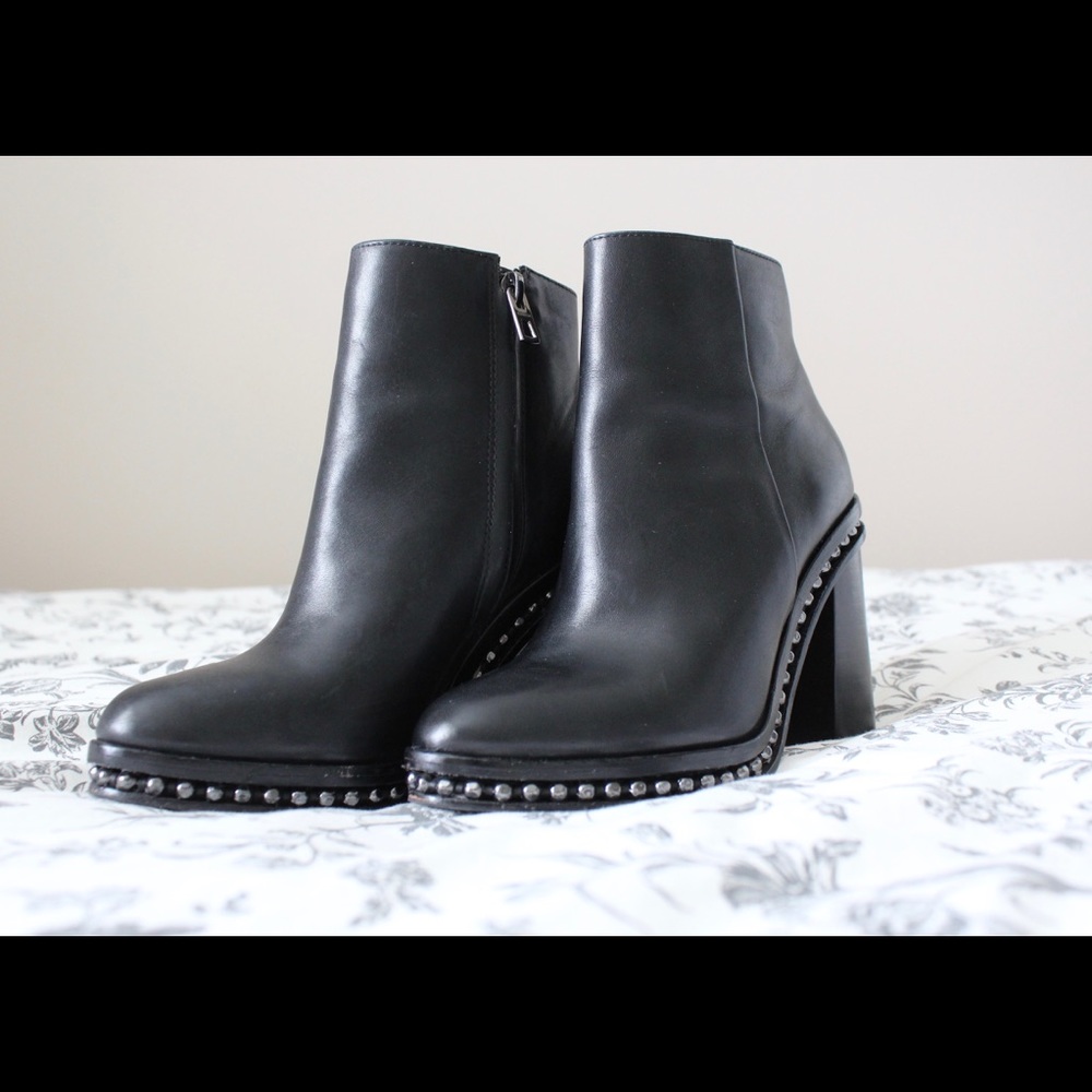 Coach Justina Leather Ankle Boots
